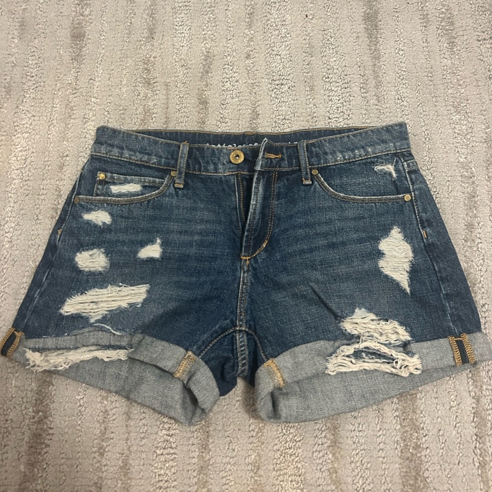Articles Of Society Blue Jean Shorts Distressed Cut-Offs